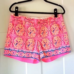 NWOT Lilly Pulitzer Callahan Shorts Pink/Orange/Blue Size 6
